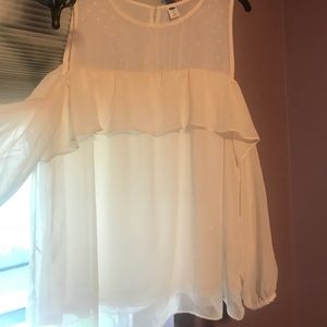 Old Navy Sheer Light Cold shoulder Blouse